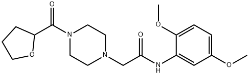 N-(2,5-dimethoxyphenyl)-2-[4-(oxolane-2-carbonyl)piperazin-1-yl]acetamide Struktur