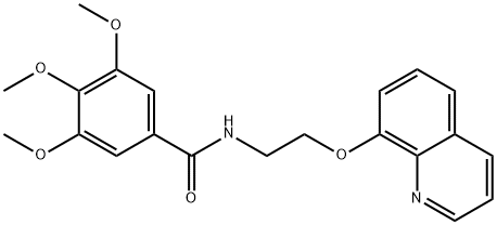 3,4,5-trimethoxy-N-(2-quinolin-8-yloxyethyl)benzamide Struktur