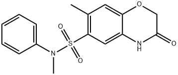 N,7-dimethyl-3-oxo-N-phenyl-4H-1,4-benzoxazine-6-sulfonamide Struktur