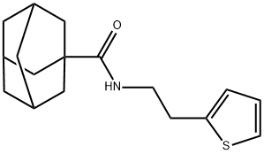 N-(2-thiophen-2-ylethyl)adamantane-1-carboxamide Struktur