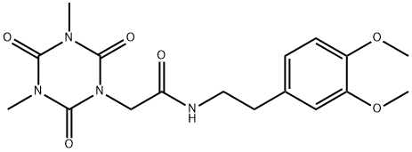 N-[2-(3,4-dimethoxyphenyl)ethyl]-2-(3,5-dimethyl-2,4,6-trioxo-1,3,5-triazinan-1-yl)acetamide Struktur