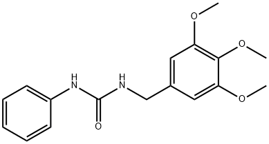 1-phenyl-3-[(3,4,5-trimethoxyphenyl)methyl]urea Struktur