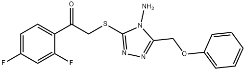 2-[[4-amino-5-(phenoxymethyl)-1,2,4-triazol-3-yl]sulfanyl]-1-(2,4-difluorophenyl)ethanone Struktur