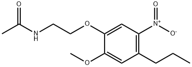 N-[2-(2-methoxy-5-nitro-4-propylphenoxy)ethyl]acetamide Struktur