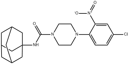 N-(1-adamantyl)-4-(4-chloro-2-nitrophenyl)piperazine-1-carboxamide Struktur