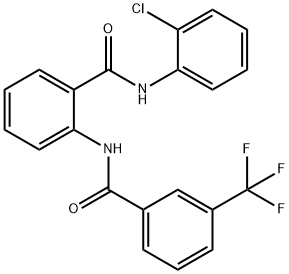 N-(2-chlorophenyl)-2-[[3-(trifluoromethyl)benzoyl]amino]benzamide Struktur