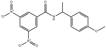 N-[1-(4-methoxyphenyl)ethyl]-3,5-dinitrobenzamide Struktur