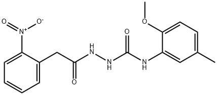 1-(2-methoxy-5-methylphenyl)-3-[[2-(2-nitrophenyl)acetyl]amino]urea Struktur