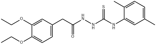 1-[[2-(3,4-diethoxyphenyl)acetyl]amino]-3-(2,5-dimethylphenyl)thiourea Struktur