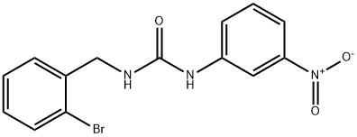 1-[(2-bromophenyl)methyl]-3-(3-nitrophenyl)urea Struktur