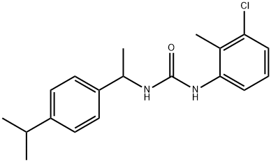 1-(3-chloro-2-methylphenyl)-3-[1-(4-propan-2-ylphenyl)ethyl]urea Struktur