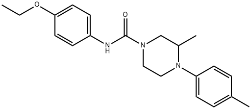 N-(4-ethoxyphenyl)-3-methyl-4-(4-methylphenyl)piperazine-1-carboxamide Struktur