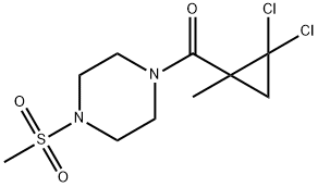 (2,2-dichloro-1-methylcyclopropyl)-(4-methylsulfonylpiperazin-1-yl)methanone Struktur