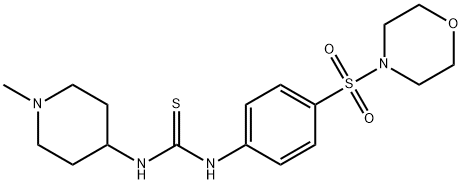 1-(1-methylpiperidin-4-yl)-3-(4-morpholin-4-ylsulfonylphenyl)thiourea Struktur