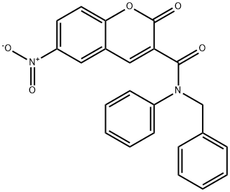 N-benzyl-6-nitro-2-oxo-N-phenylchromene-3-carboxamide Struktur