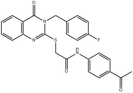 N-(4-acetylphenyl)-2-[3-[(4-fluorophenyl)methyl]-4-oxoquinazolin-2-yl]sulfanylacetamide Struktur