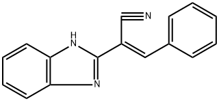 (E)-2-(1H-benzimidazol-2-yl)-3-phenylprop-2-enenitrile Struktur