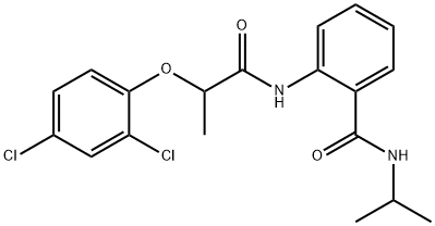 2-[2-(2,4-dichlorophenoxy)propanoylamino]-N-propan-2-ylbenzamide Struktur