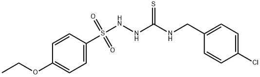 1-[(4-chlorophenyl)methyl]-3-[(4-ethoxyphenyl)sulfonylamino]thiourea Struktur