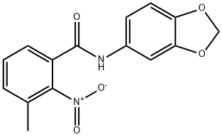 N-(1,3-benzodioxol-5-yl)-3-methyl-2-nitrobenzamide Struktur