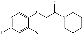 2-(2-chloro-4-fluorophenoxy)-1-piperidin-1-ylethanone Struktur