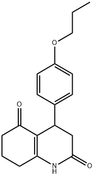 4-(4-propoxyphenyl)-1,3,4,6,7,8-hexahydroquinoline-2,5-dione Struktur