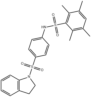 N-[4-(2,3-dihydroindol-1-ylsulfonyl)phenyl]-2,3,5,6-tetramethylbenzenesulfonamide Struktur