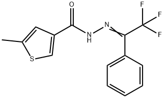 5-methyl-N-[(Z)-(2,2,2-trifluoro-1-phenylethylidene)amino]thiophene-3-carboxamide Struktur