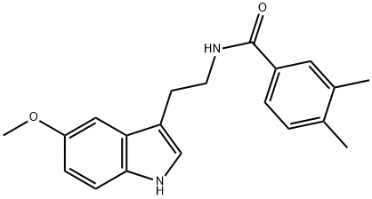 N-[2-(5-methoxy-1H-indol-3-yl)ethyl]-3,4-dimethylbenzamide Struktur