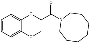 1-(azocan-1-yl)-2-(2-methoxyphenoxy)ethanone Struktur