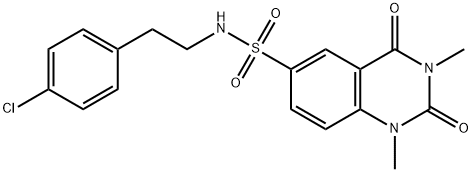 N-[2-(4-chlorophenyl)ethyl]-1,3-dimethyl-2,4-dioxoquinazoline-6-sulfonamide Struktur