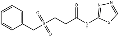 3-benzylsulfonyl-N-(1,3,4-thiadiazol-2-yl)propanamide Struktur