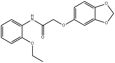 2-(1,3-benzodioxol-5-yloxy)-N-(2-ethoxyphenyl)acetamide Struktur