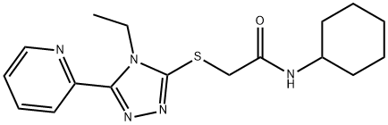 N-cyclohexyl-2-[(4-ethyl-5-pyridin-2-yl-1,2,4-triazol-3-yl)sulfanyl]acetamide Struktur