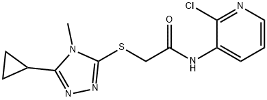 N-(2-chloropyridin-3-yl)-2-[(5-cyclopropyl-4-methyl-1,2,4-triazol-3-yl)sulfanyl]acetamide Struktur