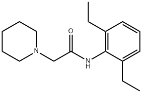 N-(2,6-diethylphenyl)-2-piperidin-1-ylacetamide Struktur