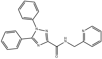 1,5-diphenyl-N-(pyridin-2-ylmethyl)-1,2,4-triazole-3-carboxamide Struktur