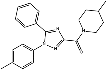 [1-(4-methylphenyl)-5-phenyl-1,2,4-triazol-3-yl]-(4-methylpiperidin-1-yl)methanone Struktur