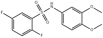 N-(3,4-dimethoxyphenyl)-2,5-difluorobenzenesulfonamide Struktur