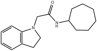 N-cycloheptyl-2-(2,3-dihydroindol-1-yl)acetamide Struktur