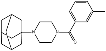 [4-(1-adamantyl)piperazin-1-yl]-(3-methylphenyl)methanone Struktur