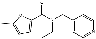 N-ethyl-5-methyl-N-(pyridin-4-ylmethyl)furan-2-carboxamide Struktur