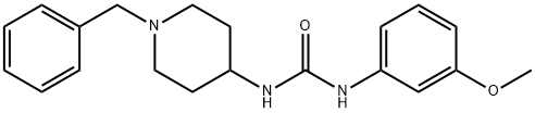 1-(1-benzylpiperidin-4-yl)-3-(3-methoxyphenyl)urea Struktur