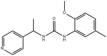 1-(2-methoxy-5-methylphenyl)-3-(1-pyridin-4-ylethyl)urea Struktur