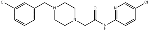 2-[4-[(3-chlorophenyl)methyl]piperazin-1-yl]-N-(5-chloropyridin-2-yl)acetamide Struktur