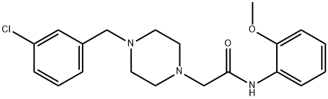 2-[4-[(3-chlorophenyl)methyl]piperazin-1-yl]-N-(2-methoxyphenyl)acetamide Struktur