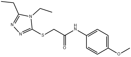 2-[(4,5-diethyl-1,2,4-triazol-3-yl)sulfanyl]-N-(4-methoxyphenyl)acetamide Struktur