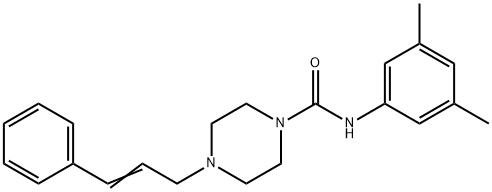 N-(3,5-dimethylphenyl)-4-[(E)-3-phenylprop-2-enyl]piperazine-1-carboxamide Struktur