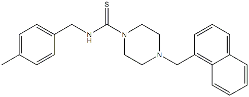 N-[(4-methylphenyl)methyl]-4-(naphthalen-1-ylmethyl)piperazine-1-carbothioamide Struktur