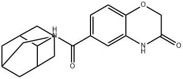 N-(2-adamantyl)-3-oxo-4H-1,4-benzoxazine-6-carboxamide Struktur